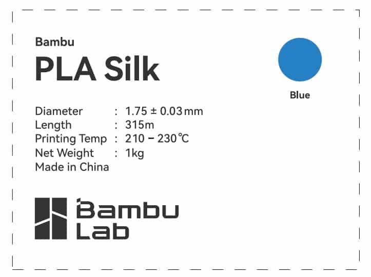 Bambu Lab PLA Silk Label