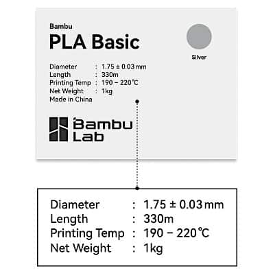 Bambu PLA Basic Sticker